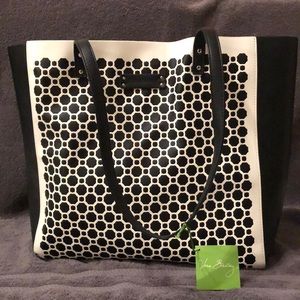 Vera Bradley NWT Laser-Cut Tote Midnight Geometric